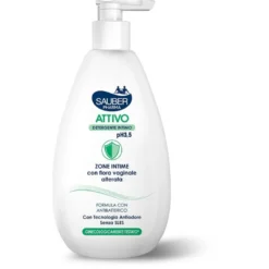 Sauber Detergente Intimo Attivo - Ideale durante il ciclo mestruale ed in età fertile - 500 ml
