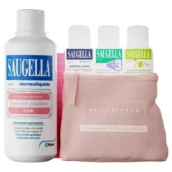 Saugella Dermoliquido Detergente Intimo Ph 3,5 500ml + Omaggi Pret-a-porter+3campioni