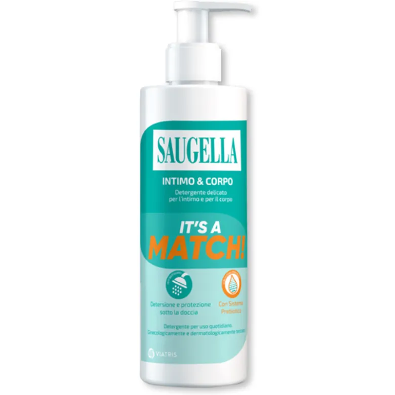 Saugella It's A Match Intimo & Corpo - Detergente delicato per uso quotidiano - 200 ml