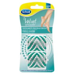 Scholl Velvet Soft Ricarica 2 Spazzole Esfolianti di Ricambio per Soft Roll Professional