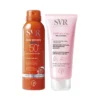 SUN SECURE Brume Viso e Corpo SPF 50 Protezione Solare Alta 200 ml + Topialyse Gel Lavante