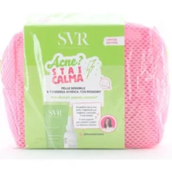Svr Sebiaclear Cofanetto Antimperfezioni - Ampoule flash concentrato antirossori + Gel moussant purificante + Pochette