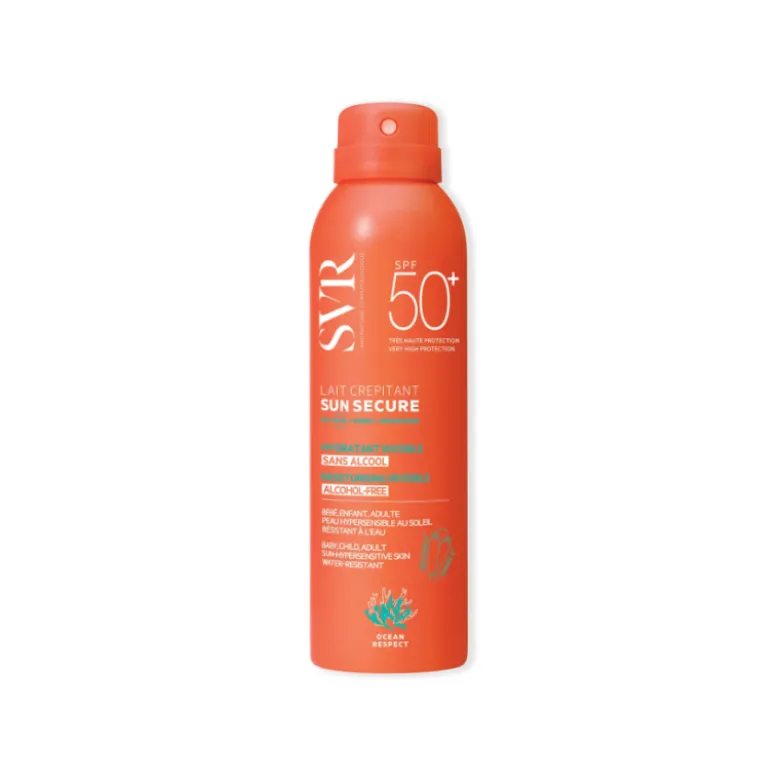 SVR Sun Secure Latte Spray Senza Alcool SPF 50+ - Protezione solare viso e corpo adatta per adulti e bambini - 200 ml