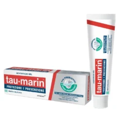 Tau Marin Protezione e Prevenzione Dentifricio Gel - Dentifricio per la prevenzione di placca e tartaro - Gusto menta delicata - 75 ml