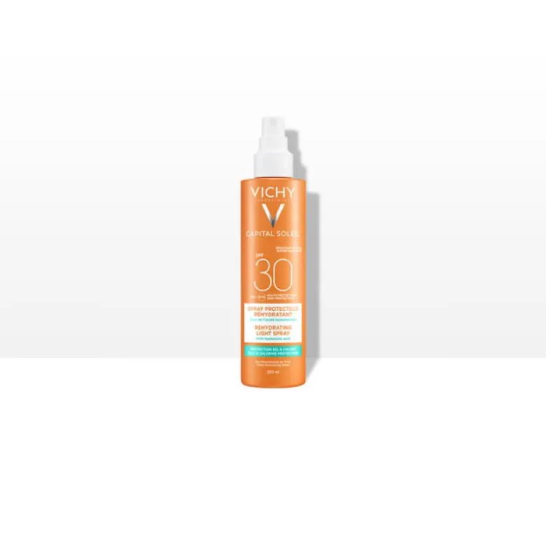Vichy Capital Soleil Spray Anti Disidratazione SPF30 - Protezione solare idratante corpo - 200 ml
