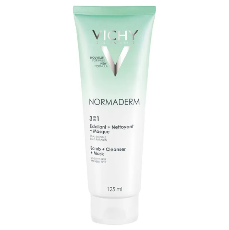 Vichy Normaderm 3 in 1 Cleanser Triactiv Esfoliante + Crema Detergente + Maschera 125 ml